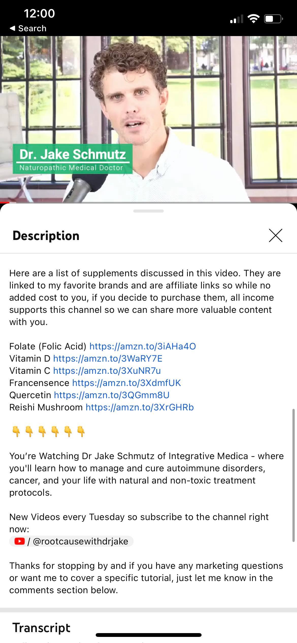 Dr Jake acquires a ton of clients from his YouTube channel but also supplements with affilate marketing for additional streams of income. These are in his description box. 